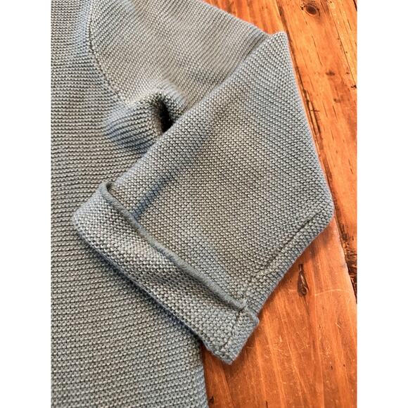 Boden Chunky Knit Size 12 Sweater Wool Blend Thick Heavy Retro Blue Warm - Picture 5 of 12